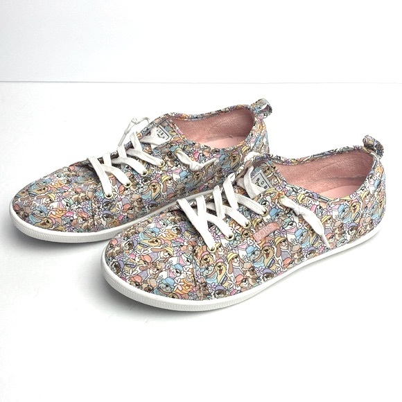 Bobs From Sketcher's Women's Memory Foam Dog Print Lace Up Shoes Size 10 - Picture 9 of 11